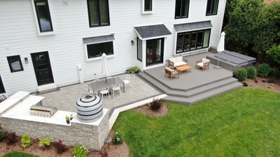 Gorgeous two-story home with beautiful custom patio and hardscape